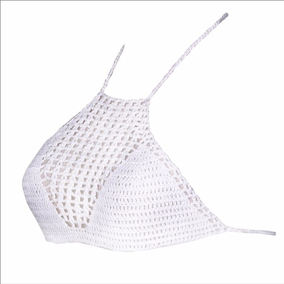 NEW Boho Gypsy Crochet Bikini  Crop Top Size - Picture 8 of 8